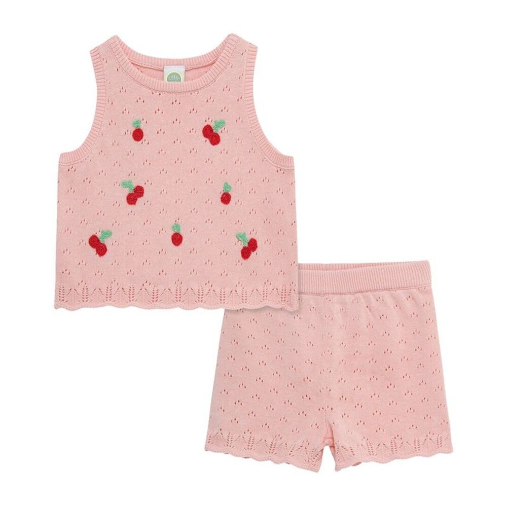 Little Me  Cherry Pointelle Set